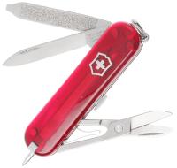 Нож VICTORINOX Signature многофункциональный красный-полупрозрачный 