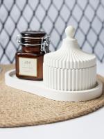 Декоративный набор из гипса Белый ( 2 предмета ) 