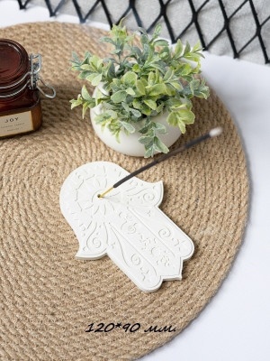 Декоративная подставка из гипса для благовоний Белый 