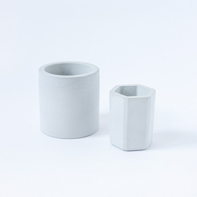 Набор стаканов из гипса Серый 
