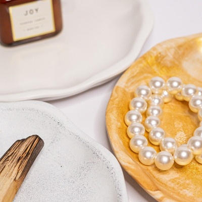 Декоративная тарелка Серая 