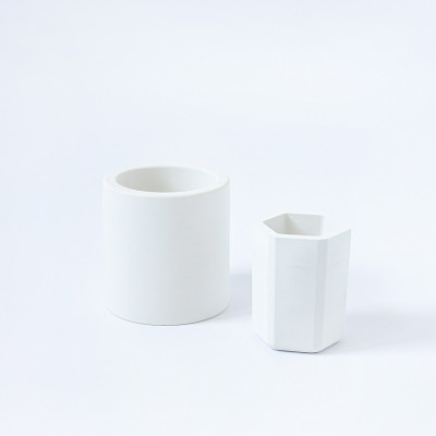 Набор стаканов из гипса Белый 