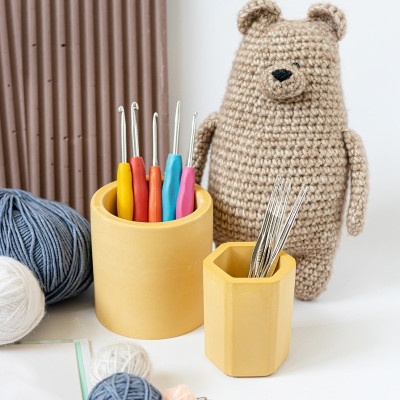 Набор стаканов из гипса Желтый 