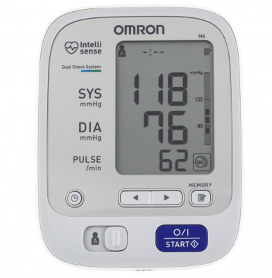 Автоматический тонометр на плечо Omron M6 с адаптером 