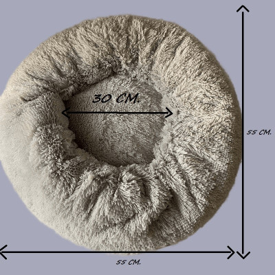 Лежанка для животных Пуф серый №2 с молнией 