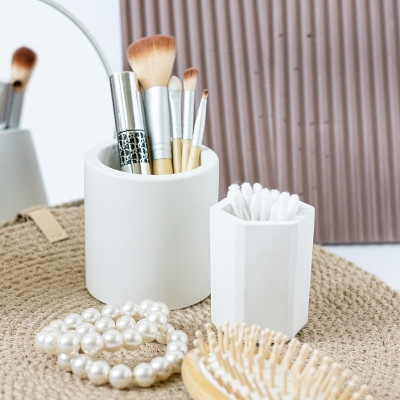 Набор стаканов из гипса Белый 