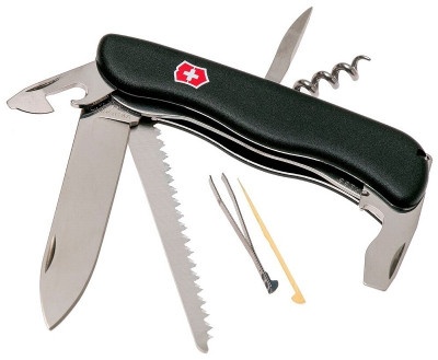 Нож VICTORINOX Forester многофункциональный черный 