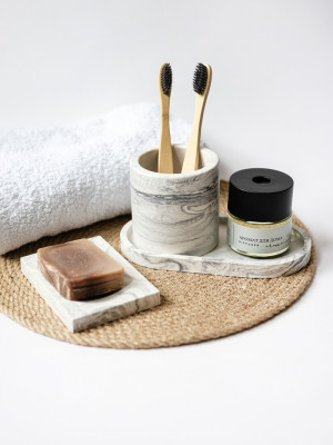 Декоративный набор из гипса Серый градиент ( 4 предмета ) 