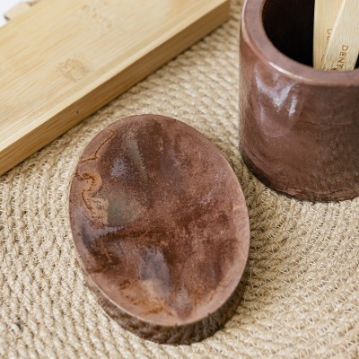 Набор для ванной комнаты Коричневый мрамор 