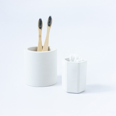 Набор стаканов из гипса Белый 