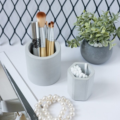 Набор стаканов из гипса Серый 