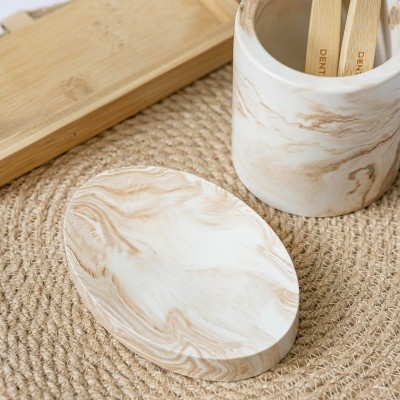 Набор для ванной комнаты Бежевый мрамор 