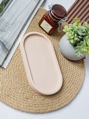 Декоративный поднос из гипса Персиковый 