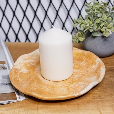 Декоративная тарелка Кремовая 