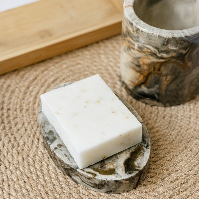 Набор для ванной комнаты Серый мрамор 