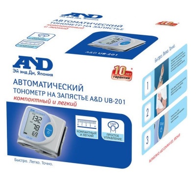 Автоматический тонометр на запястье AND UB-201 