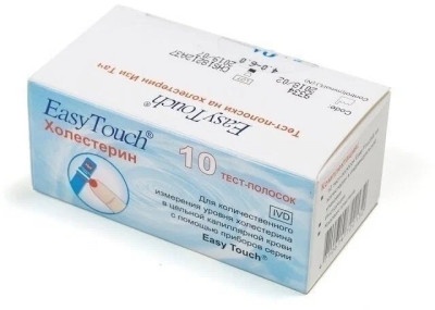 Тест-полоски для глюкометра на холестерин Easy Touch №10 