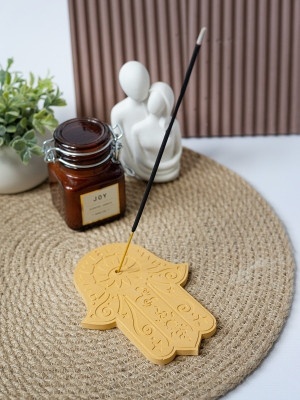 Декоративная подставка из гипса для благовоний Охра 