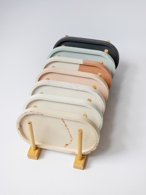 Декоративный поднос из гипса Черный 