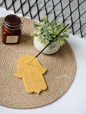 Декоративная подставка из гипса для благовоний Охра 