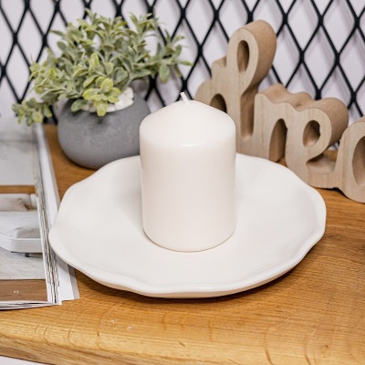 Декоративная тарелка Белая 