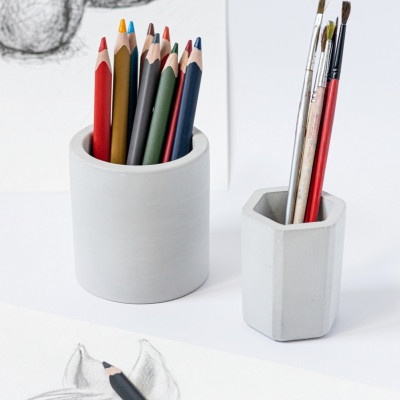 Набор стаканов из гипса Серый 