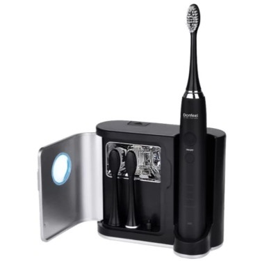Зубные щетки: Ультразвуковая зубная щетка Donfeel HSD-010 Черная
