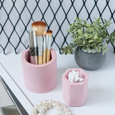 Набор стаканов из гипса Розовый 