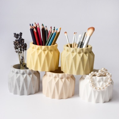 Ваза декоративная из гипса Оливковый 