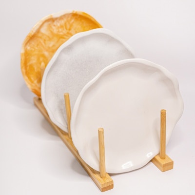 Декоративная тарелка Кремовая 