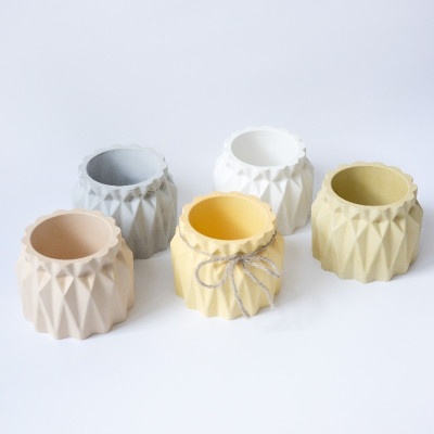 Ваза декоративная из гипса Бежевый 