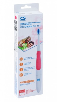 Зубные щетки: Звуковая зубная щётка CS Medica SonicPulsar CS-161 розовая