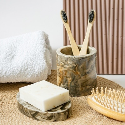 Набор для ванной комнаты Серый мрамор 