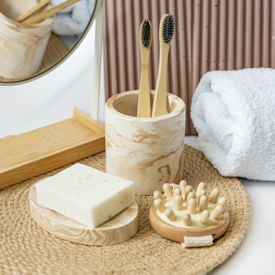 Набор для ванной комнаты Бежевый мрамор 