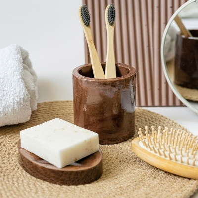 Набор для ванной комнаты Коричневый мрамор 