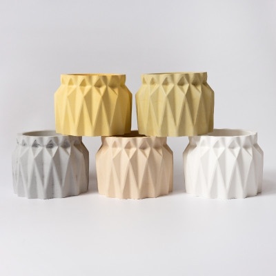 Ваза декоративная из гипса Желтый 