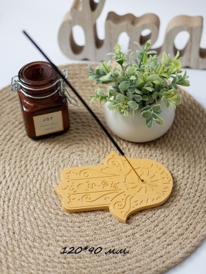 Декоративная подставка из гипса для благовоний Охра 