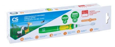 Зубные щетки: Звуковая зубная щётка CS Medica SonicPulsar CS-562 Junior Зеленая