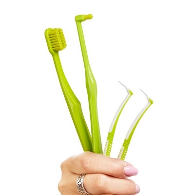 Зубные щетки: Набор ортодонтический Revyline S салатовый