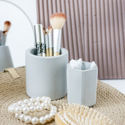 Набор стаканов из гипса Серый 