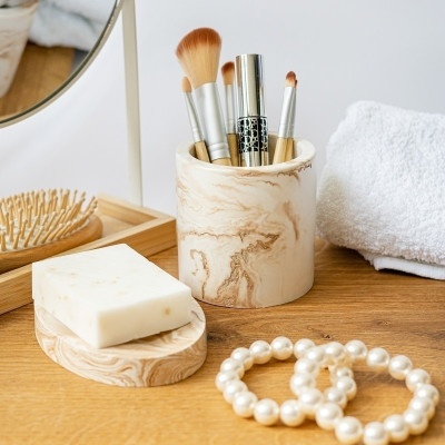 Набор для ванной комнаты Бежевый мрамор 