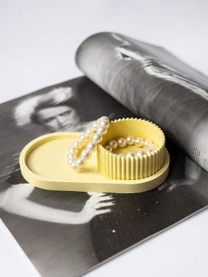 Декоративный набор из гипса Желтый ( 3 предмета ) 