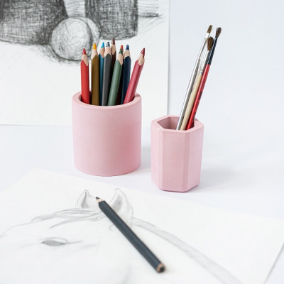 Набор стаканов из гипса Розовый 