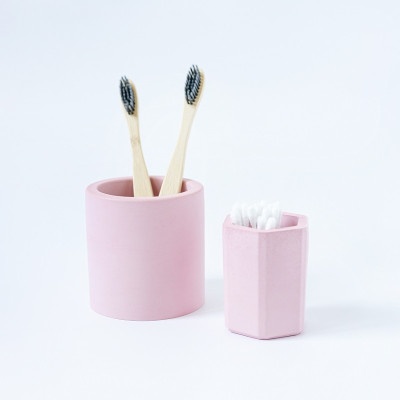 Набор стаканов из гипса Розовый 