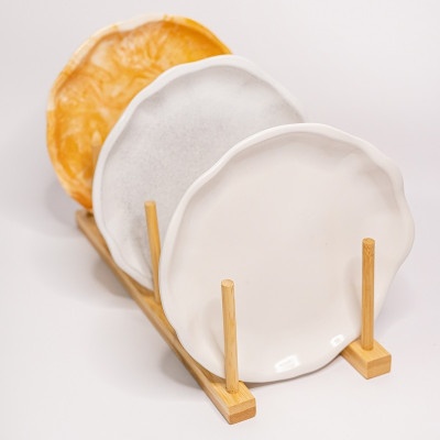 Декоративная тарелка Серая 