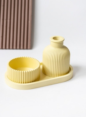 Декоративный набор из гипса Желтый ( 3 предмета ) 