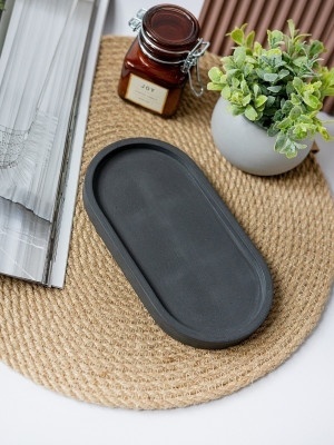 Декоративный поднос из гипса Черный 