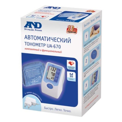 Автоматический тонометр на плечо AND UA-670 