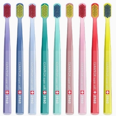 Зубные щетки: Зубная щетка Curaprox CS 3960 super soft Розовая пудра
