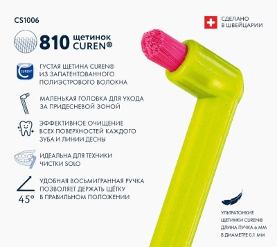 Зубные щетки: Зубная щетка Curaprox CS 1006 single Голубая